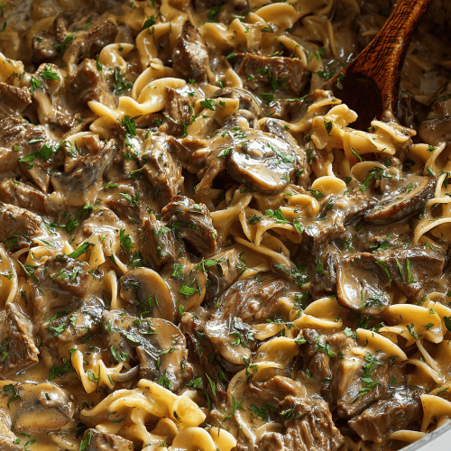 Savory Slow-Cooker Beef Stroganoff