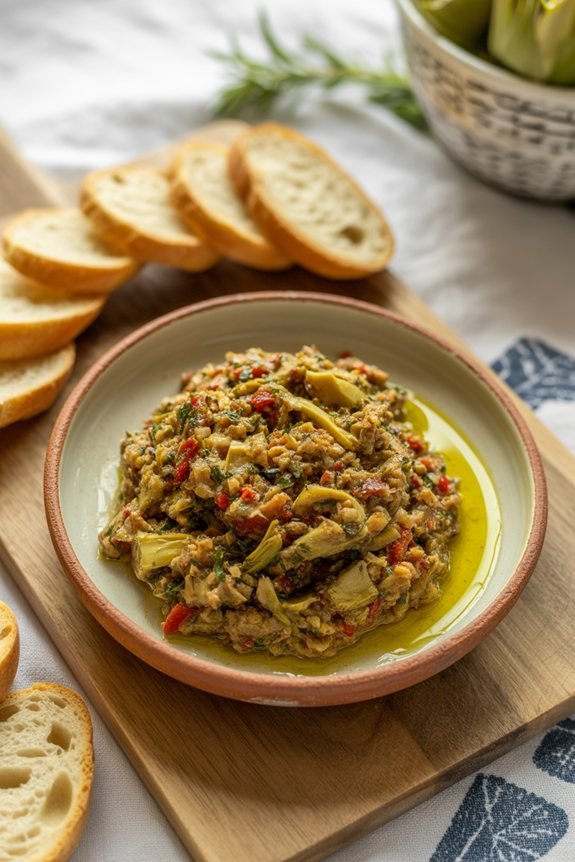artful mediterranean tapenade presentation