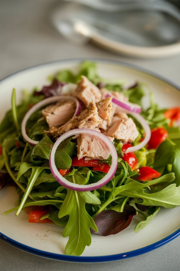 artful tuna salad presentation