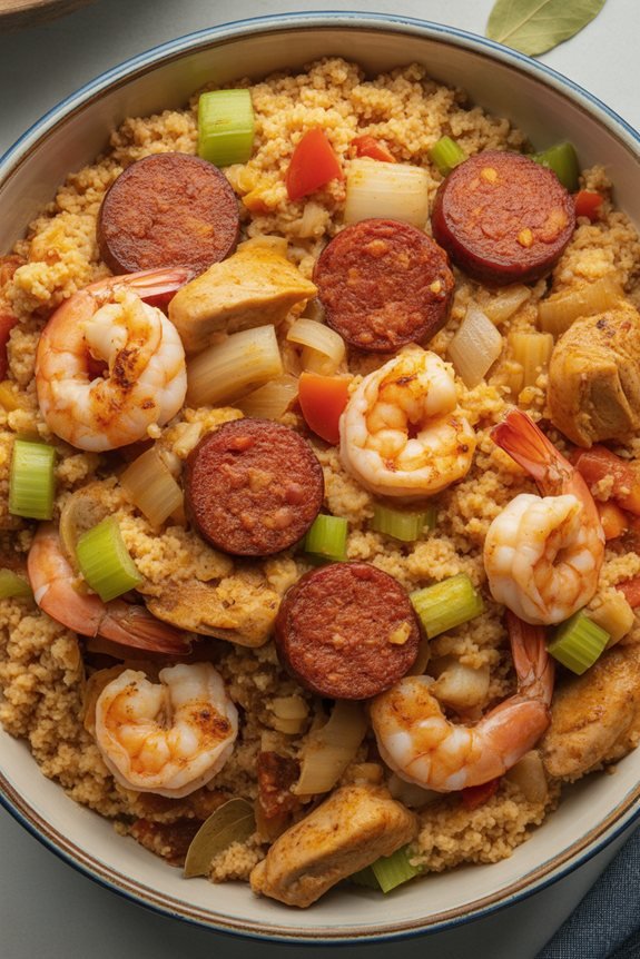 cajun flavored couscous dish