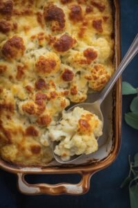cheesy cauliflower casserole dish