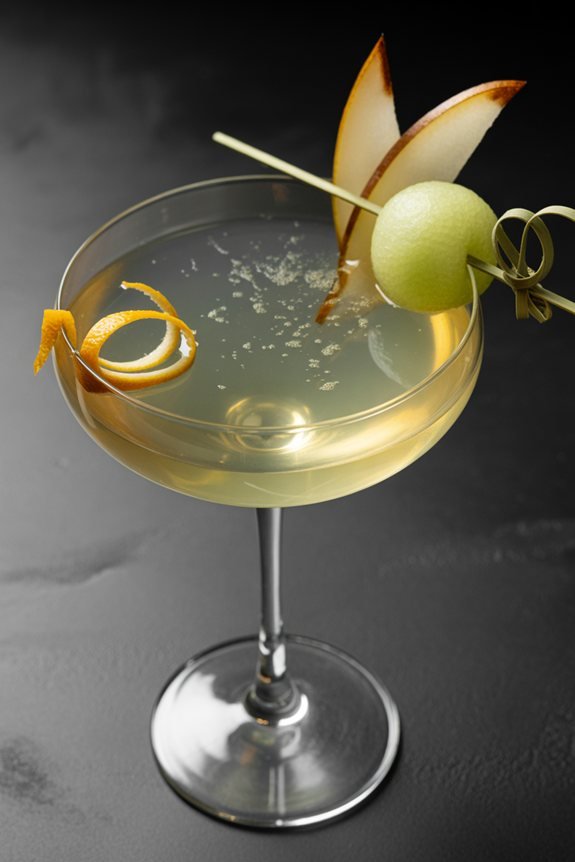 chilled sugar rimmed presentation