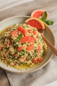 couscous with grapefruit mint