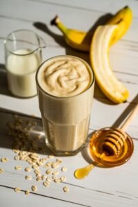 creamy banana oat shake
