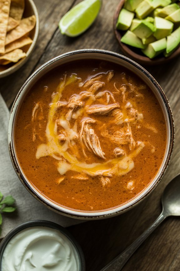 creamy chicken enchilada soup