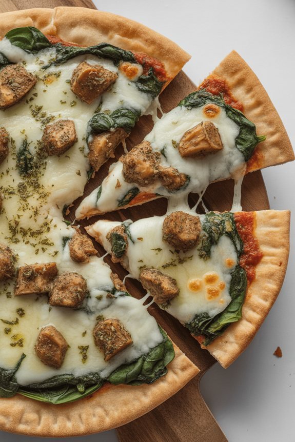 crispy mediterranean pita pizza