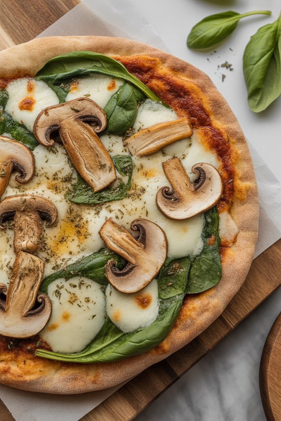 crispy vegetarian pita pizza