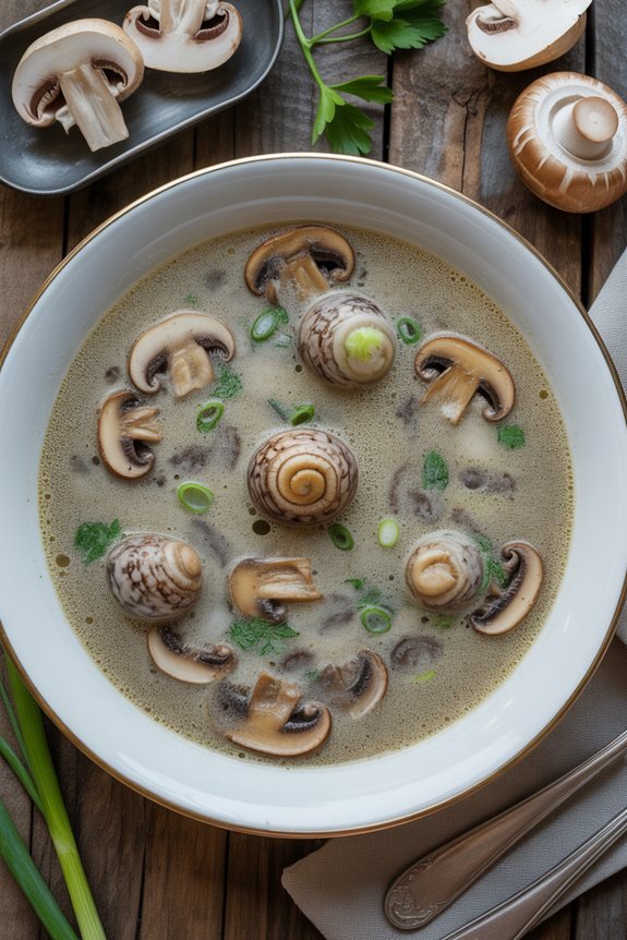 decadent mushroom and escargot