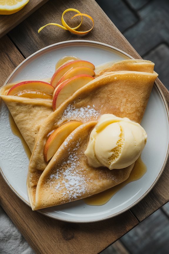 delicious apple crepes dessert