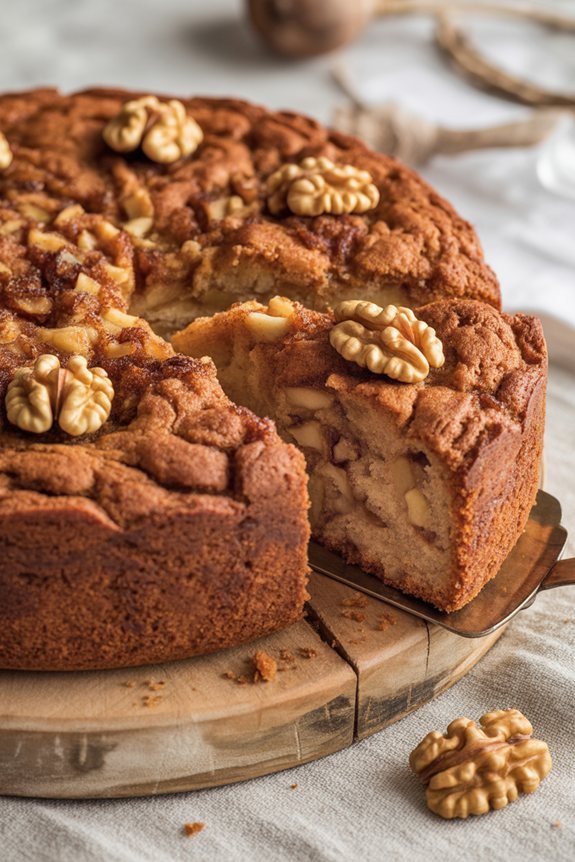 delicious apple walnut cake