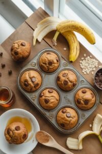 delicious banana chocolate muffins