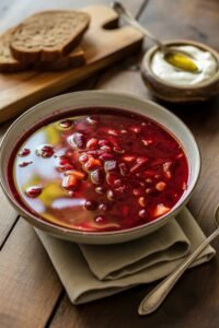 delicious vegetarian ukrainian soup