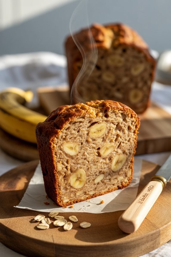 elegant banana bread presentation
