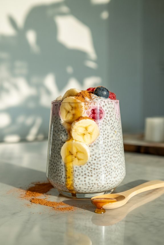 elegant chia pudding presentation