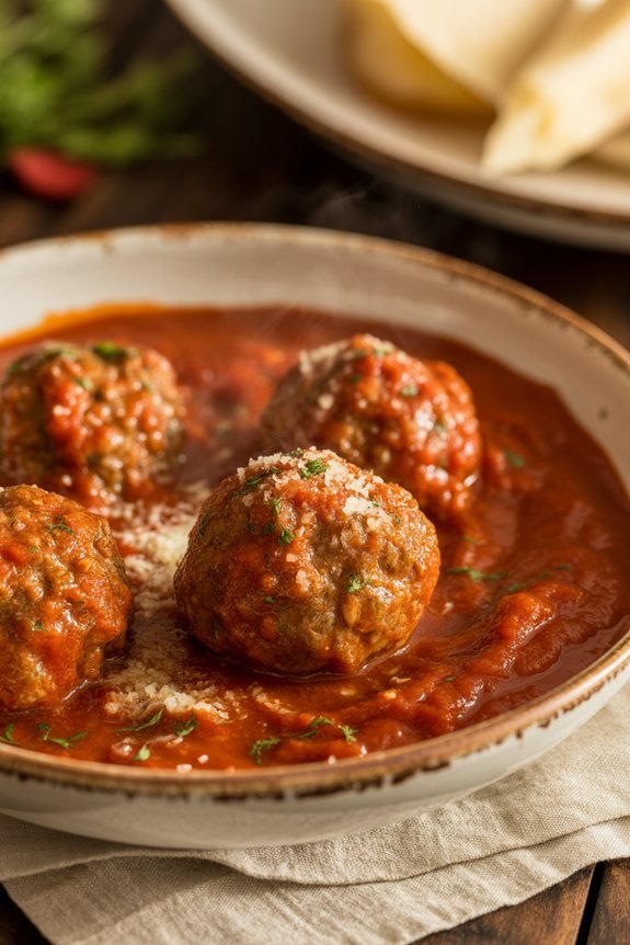 elegant meatball plating technique