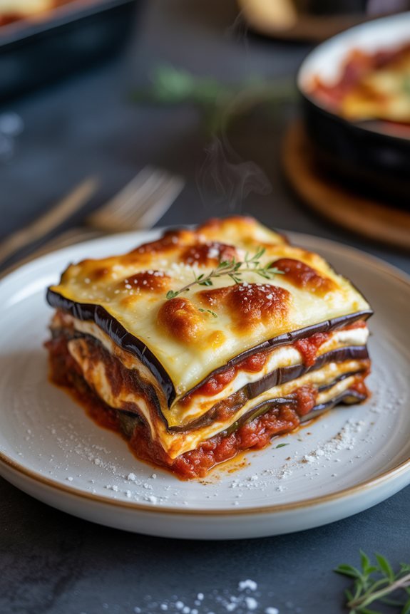 elegant mediterranean lasagna plating
