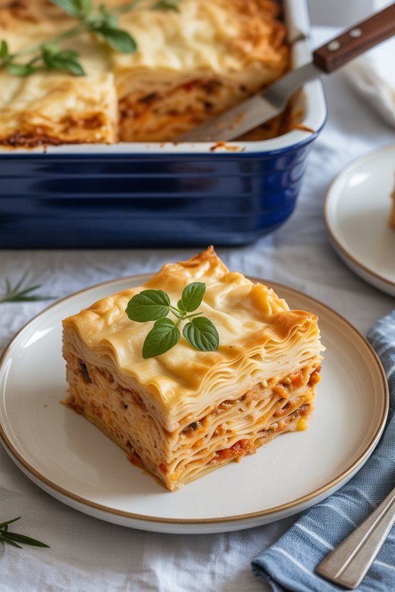 elegant plating with garnishes