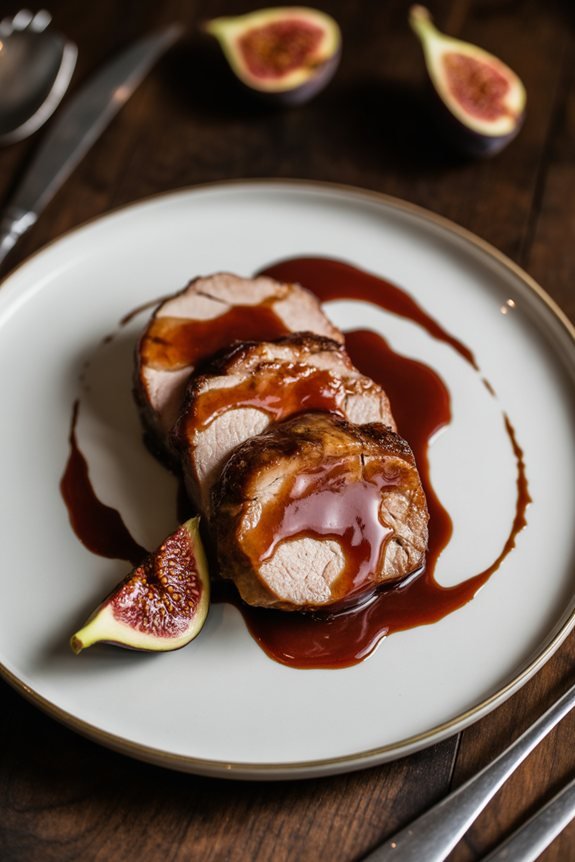 elegant pork tenderloin plating