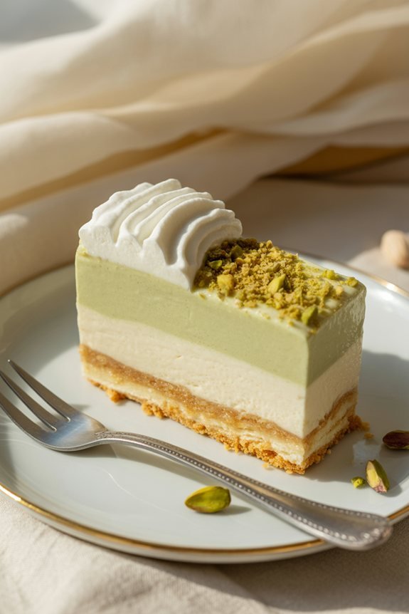 elegant presentation for dessert