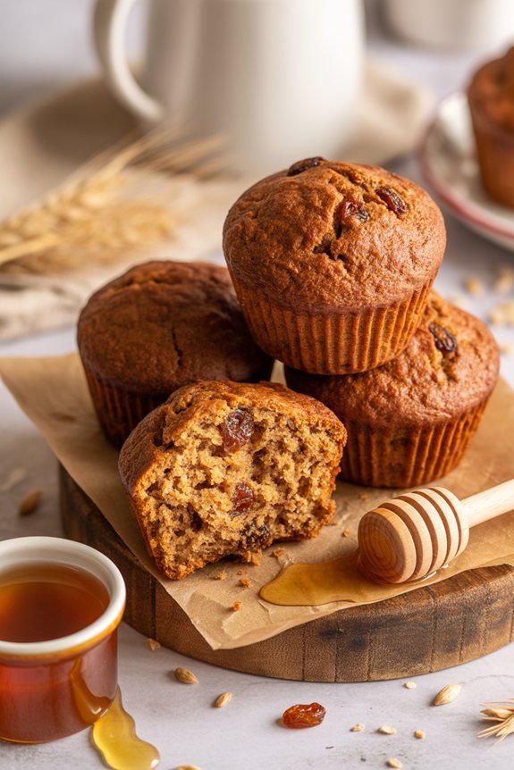 elegant rustic muffin presentation