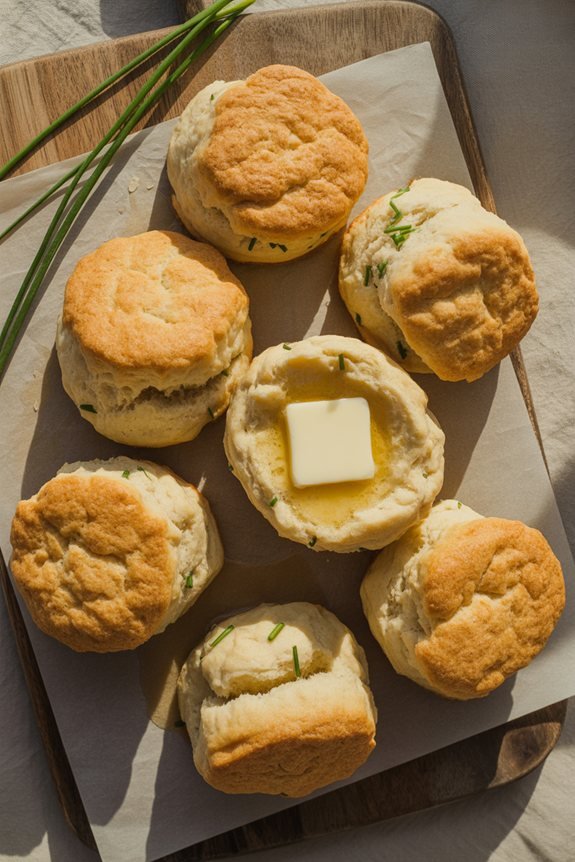 flaky chive buttermilk biscuits