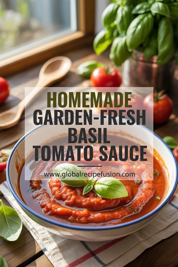 Homemade Garden Fresh Basil Tomato Sauce Global Recipe Fusion Homemade Garden Fresh Basil Tomato Sauce Global Recipe Fusion