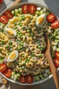 fresh creamy macaroni salad