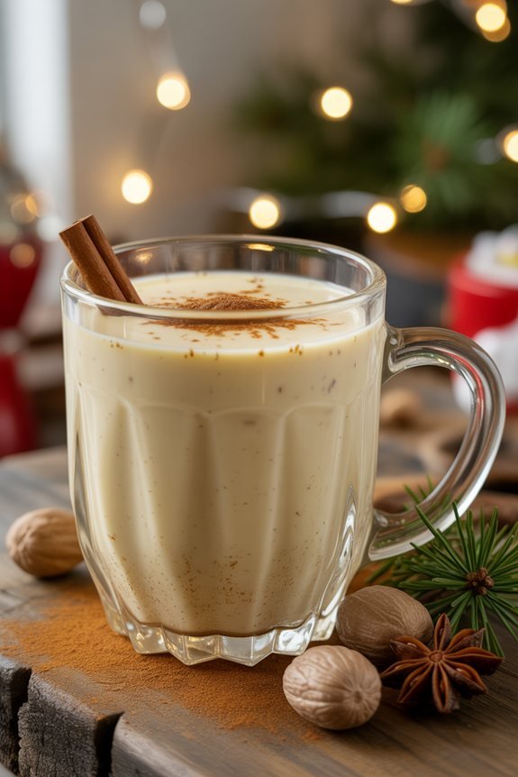 guilt free holiday eggnog presentation