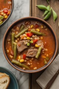 hearty vegetable beef barley soup