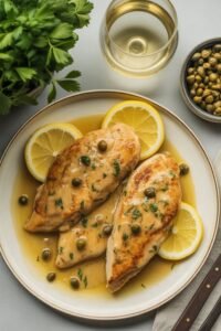 lemon caper chicken dish