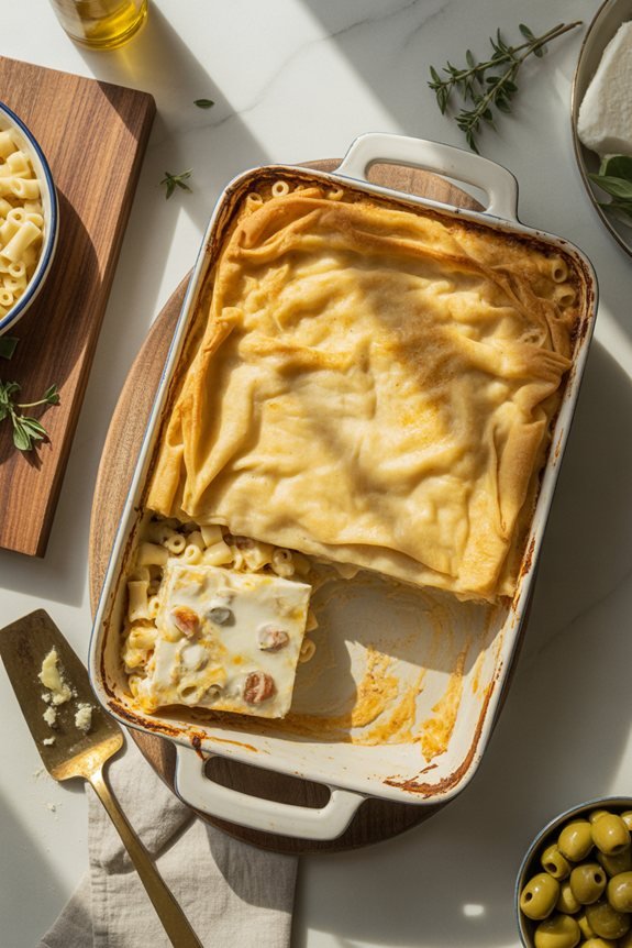 meatless creamy greek pasta