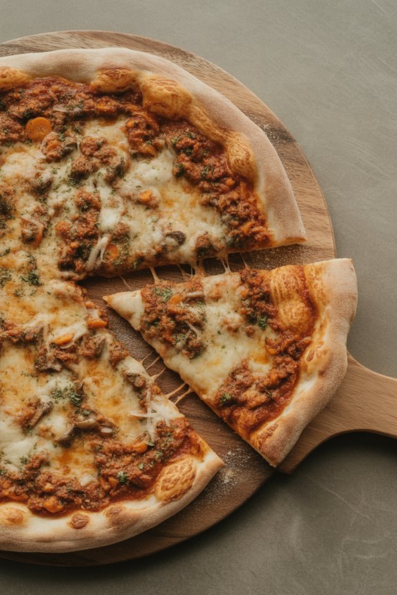 mushroom bolognese pizza recipe