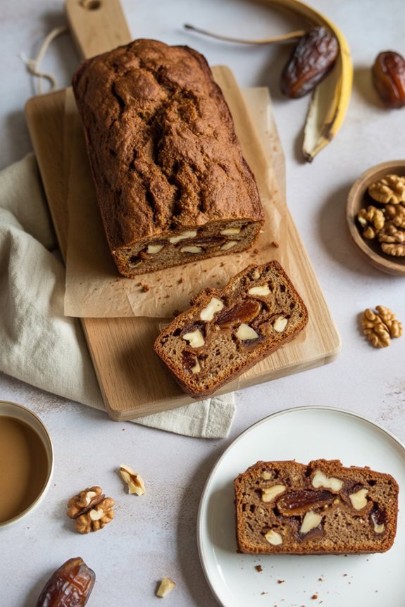 oil free walnut date loaf