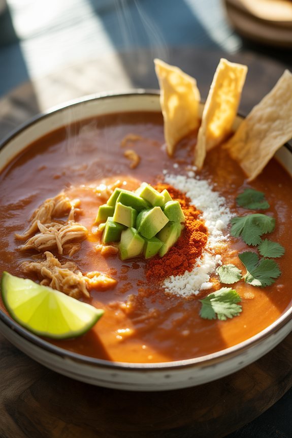 plate velvety chicken enchilada