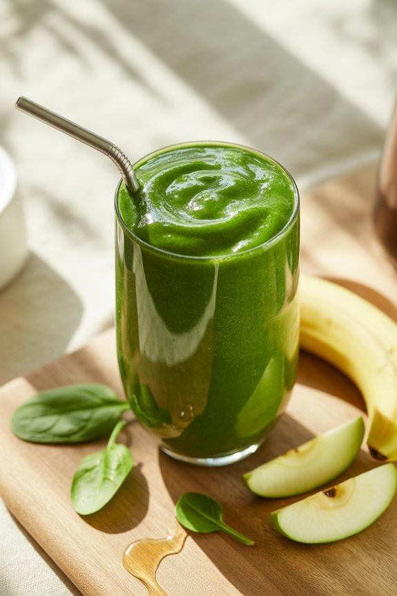 plating a vibrant smoothie