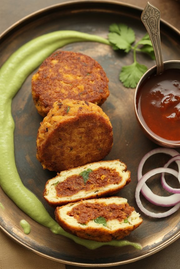 plating mince cutlets elegantly