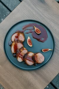 port infused fig pork tenderloin