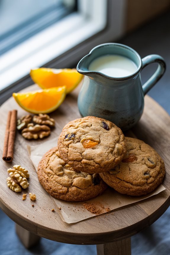 rustic presentation enhances cookies