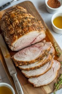 succulent roasted pork loin