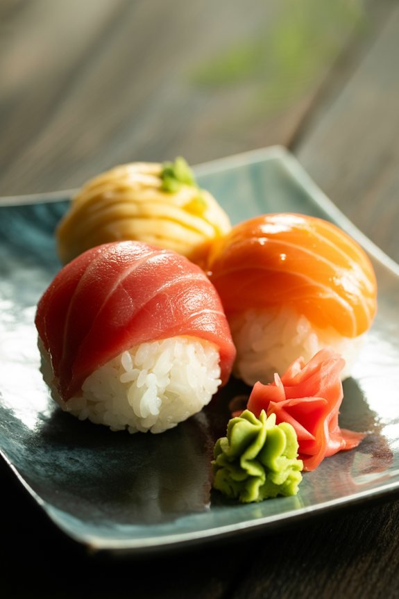 temarizushi presentation artfully arranged