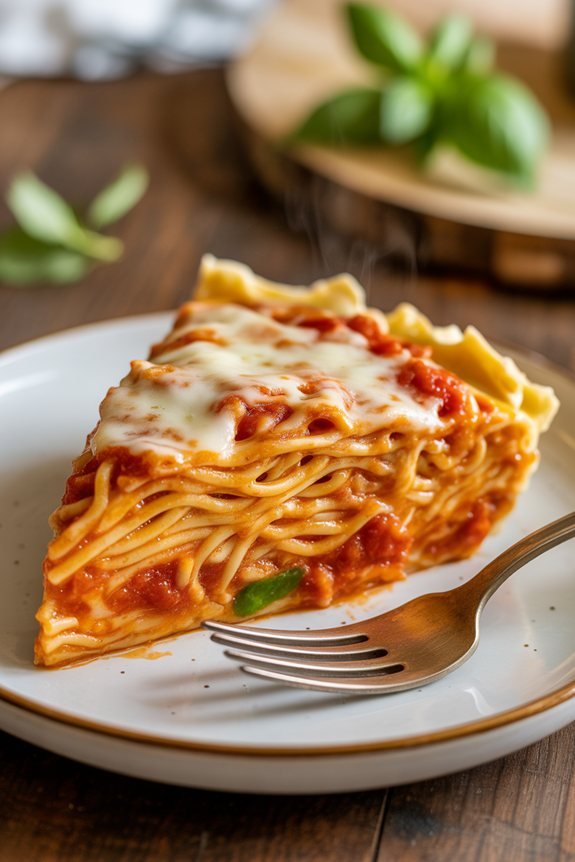 transform spaghetti pie presentation