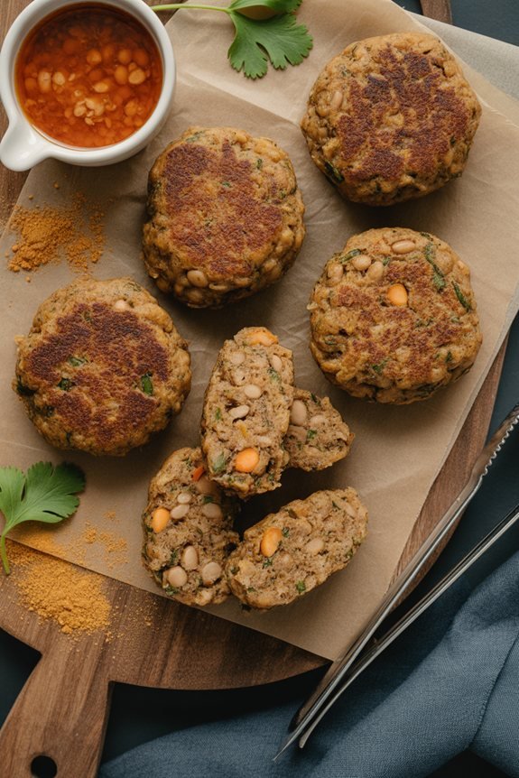 vegetarian black eyed pea rissoles