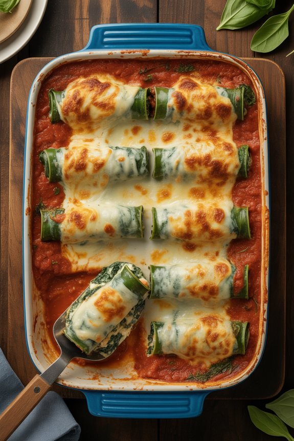 vegetarian spinach cheese dish