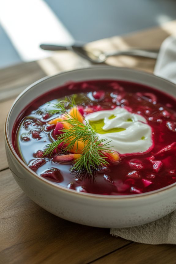 vibrant borsch presentation tips