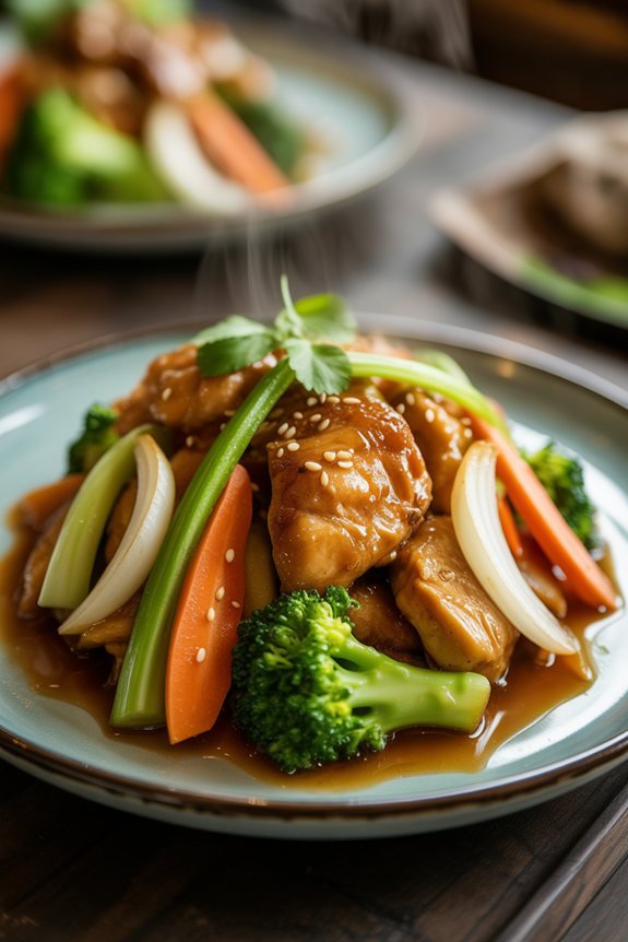 artful stir fry presentation