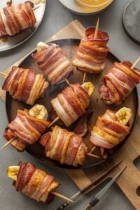 bbq bacon wrapped banana delight