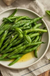 buttery basil green beans