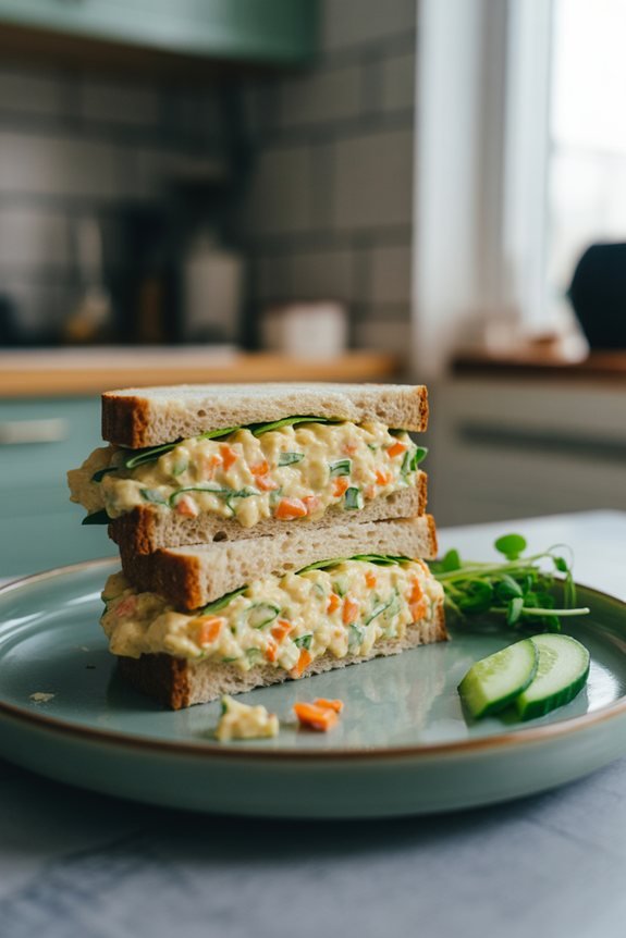 chef inspired tofu sandwich plating