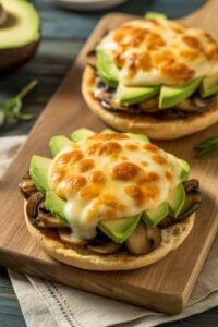 creamy avocado mushroom sandwich