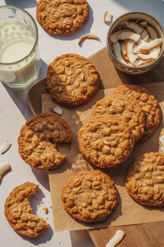 crispy coconut infused cookie delight